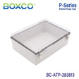 Boxco P-Series 11.02 x 14.96 x 5.12 Inches(280 x 380 x 130mm) Plastic Enclosure, IP67, IK08, ABS, Transparent Cover, Molded Hinge and Latch Type