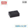 Mean Well DDRH-15-15P Ultra Wide Input DC-DC Converter, 15W 15V, PCB Mounting Type