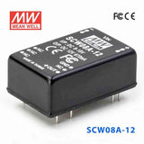 Mean Well SCW08A-12 DC-DC Converter - 8W 9~18V DC in 12V out 670mA