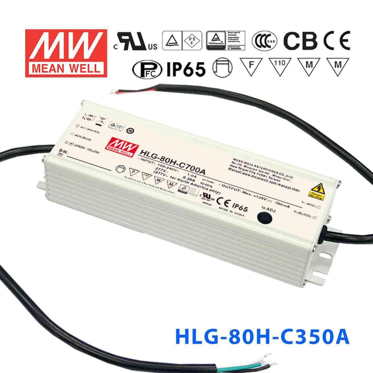 Mean Well HLG-C Series LED Power Supply 350mA   (70~150W)