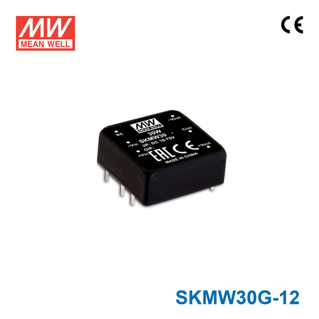 Mean Well SKMW30G-12 DC-DC Converter - 30W - 18~75V in 12V out 2.5A