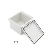 Boxco P-Series 5.91 x 5.91 x 4.72 Inches(150 x 150 x 120mm) Plastic Enclosure, IP67, IK08, PC, Grey Cover, Molded Hinge and Latch Type - PHOTO 3