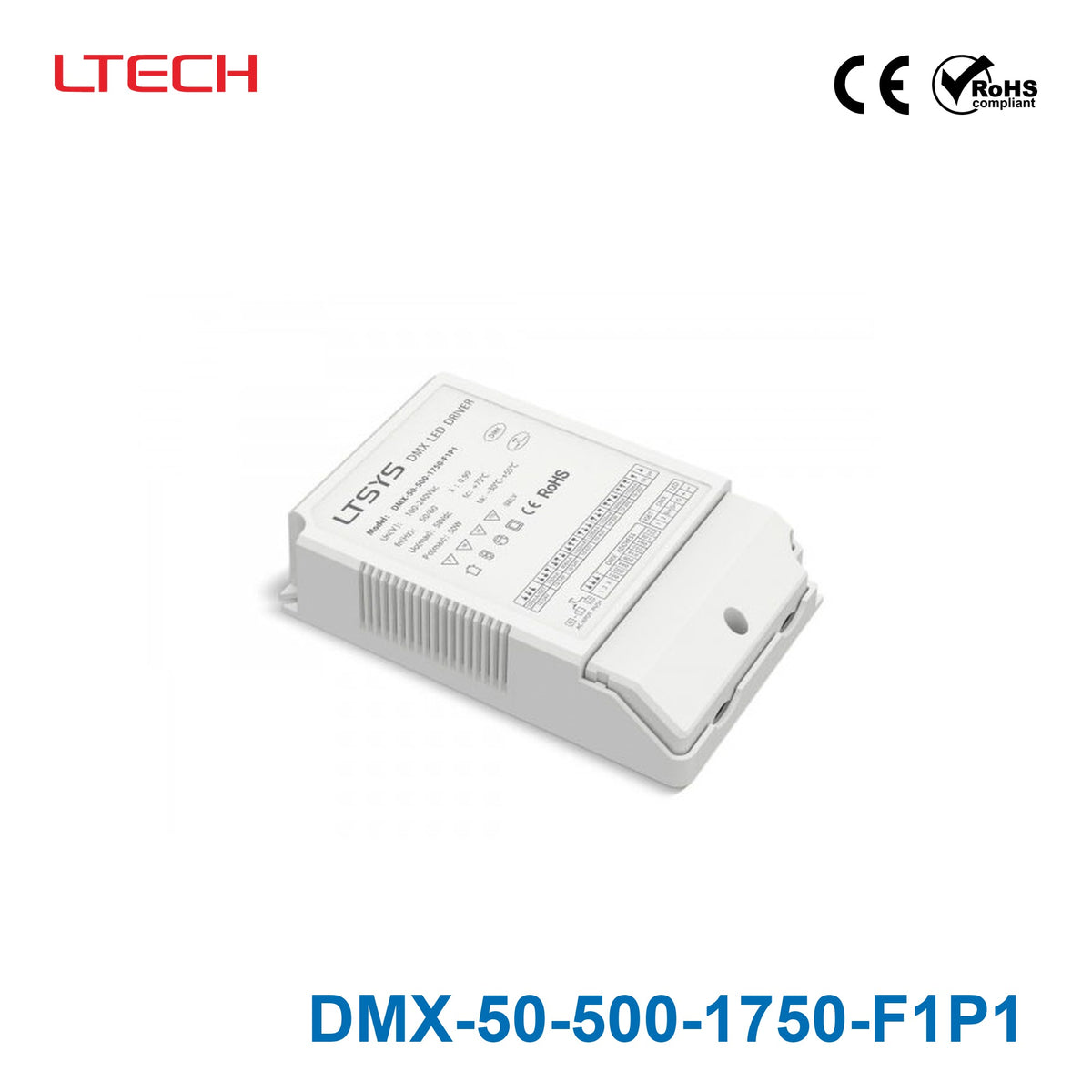 Ltech DMX-50-500-1750-F1P1 DMX Driver 500-1750mA 50W