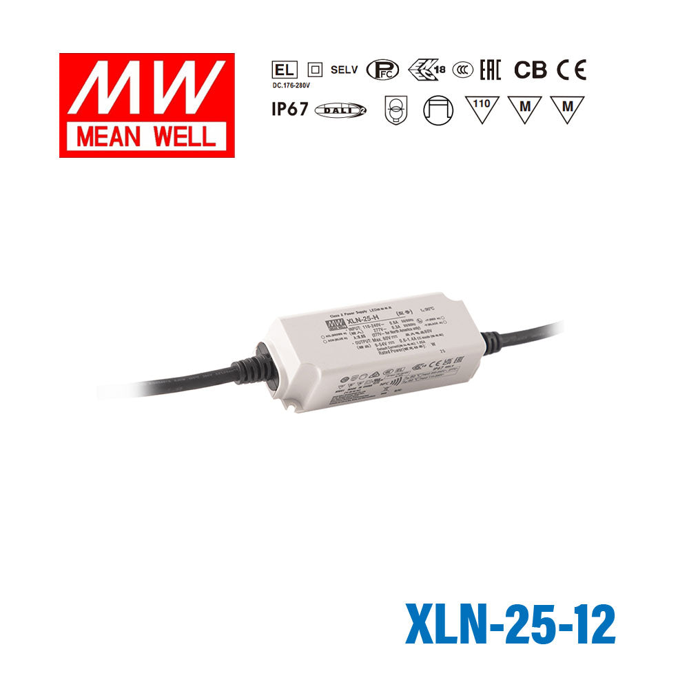 Mean Well XLN-25-12 LED Driver 25.2W 12V IP67 2.1A