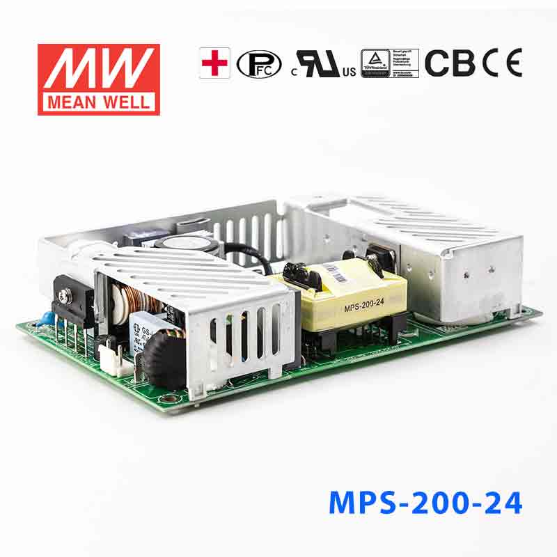 Mean Well MPS-200-24 Power Supply 200W 24V he rated current is based on there being a fan that can provide 25CFM.