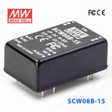 Mean Well SCW08B-15 DC-DC Converter - 8W 18~36V DC in 15V out 533mA