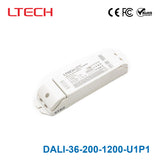 LTECH DALI-36-200-1200-U1P1 36W 200mA ~ 1200mA CC Dali LED Driver - Selectable Output