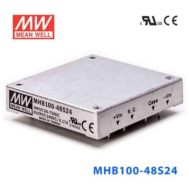 Mean Well MHB100-48S24 DC-DC Converter - 100W - 36~75V in 24V out