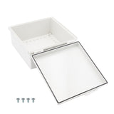 Boxco P-Series 11.81 x 11.81 x 5.91 Inches(300 x 300 x 150mm) Plastic Enclosure, IP67, IK08, PC, Grey Cover, Molded Hinge and Latch Type - PHOTO 3