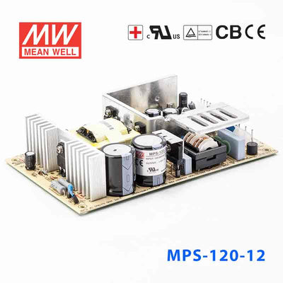Mean Well MPS-120-12 Power Supply 120W 12V he rated current is based on there being a fan that can provide 25CFM. 10A