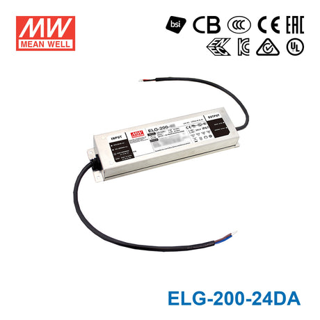 Mean Well ELG-200-24DA Power Supply 200W 24V - DALI 8.4A