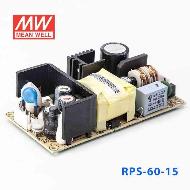 Mean Well RPS-60-15 Green Power Supply W 15V 4A - Medical Power Supply - PHOTO 1