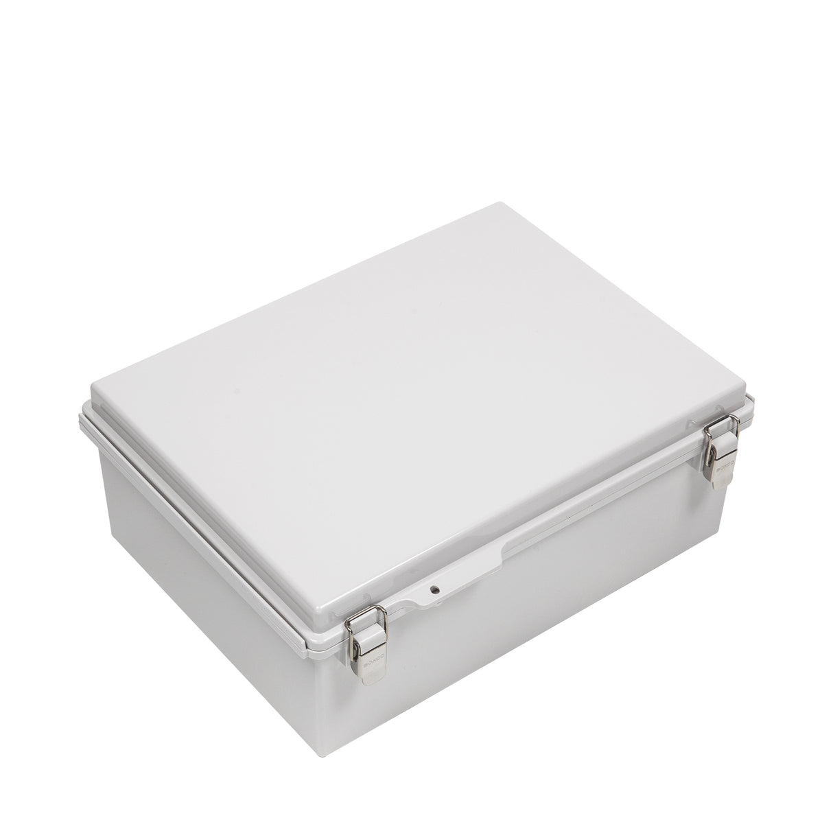 Boxco P-Series 11.81 x 15.75 x 5.91 Inches(300 x 400 x 150mm) Plastic Enclosure, IP67, IK08, ABS, Grey Cover, Molded Hinge and Latch Type - PHOTO 1