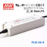 Mean Well PLN-30-9 Power Supply 30W 9V - IP64