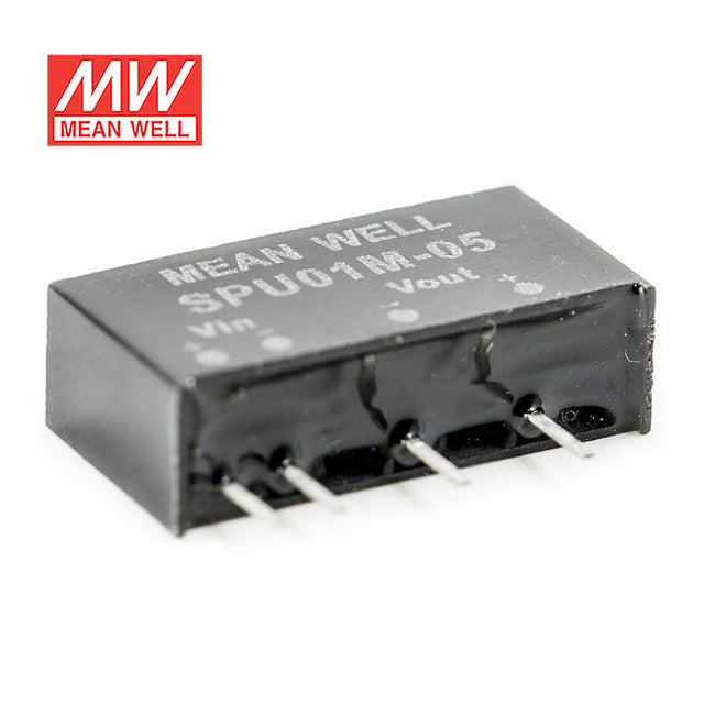 Mean Well SPU01M-05 DC-DC Converter - 1W - 10.8~13.2V in 5V out