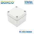 Boxco S-Series 3.15 x 3.15 x 2.36 Inches(80x80x60mm) Plastic Enclosure, IP67, IK08, ABS, Grey Cover, Screw Type