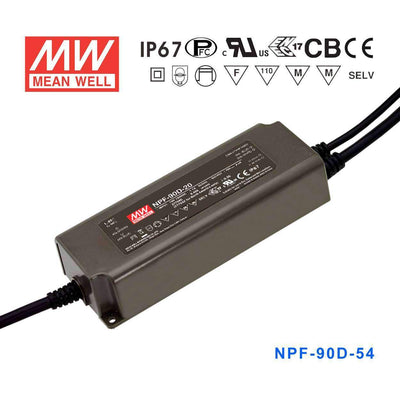 Mean Well NPF-90D-54 Power Supply 90W 54V - Dimmable 1.67A