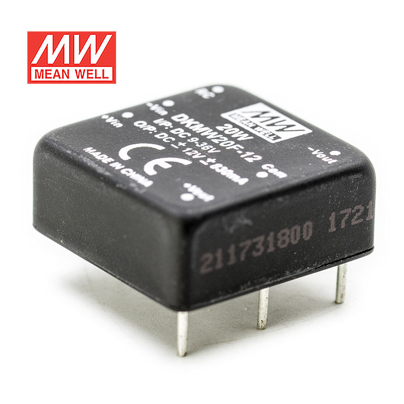 Mean Well DKMW20F-12 DC-DC Converter - 20W - 9~36V in ±12V out