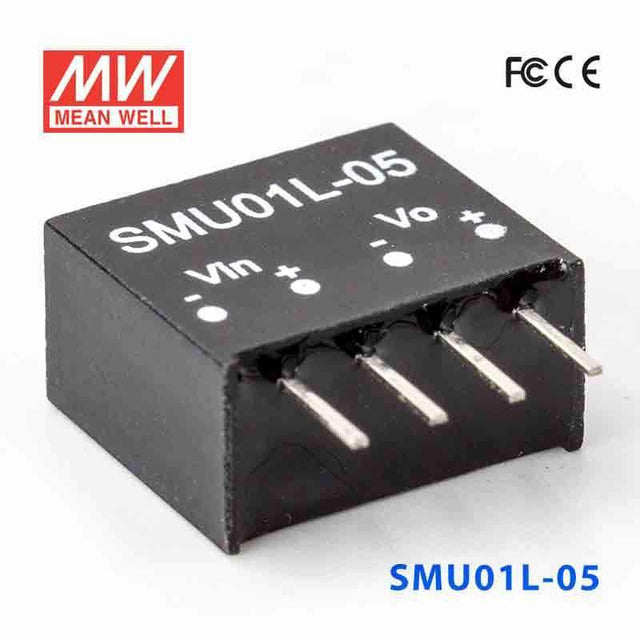 Mean Well SMU01L-05 DC-DC Converter - 1W - 4.5~5.5V in 5V out