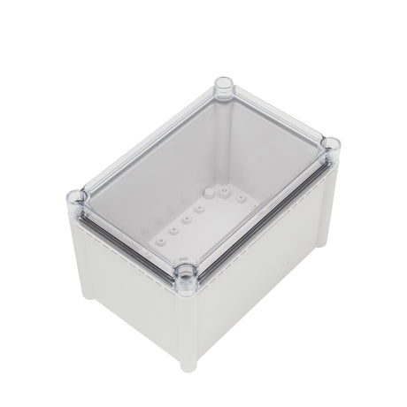 Boxco S-Series 7.48 x 11.02 x 7.09 Inches(190x280x180mm) Plastic Enclosure, IP67, IK08, ABS, Transparent Cover, Screw Type - PHOTO 1