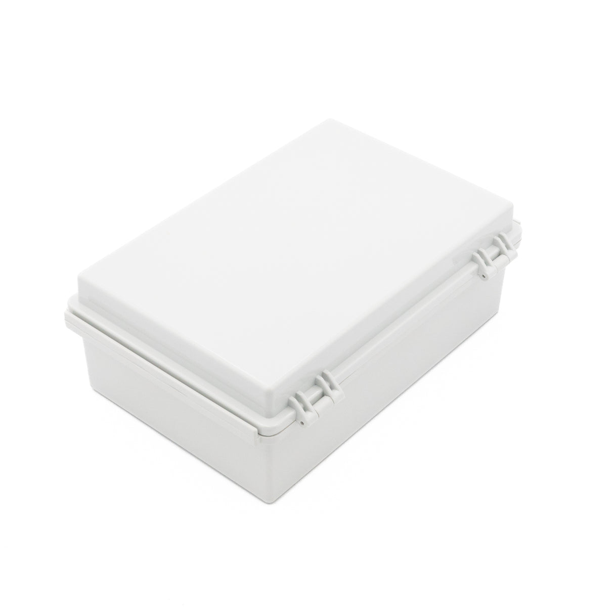 Boxco P-Series 7.48 x 11.02 x 3.94 Inches(190 x 280 x 100mm) Plastic Enclosure, IP67, IK08, ABS, Grey Cover, Molded Hinge and Latch Type - PHOTO 3