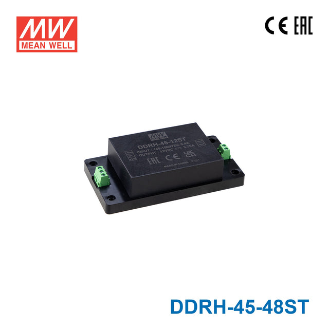 Mean Well DDRH-45-48ST Ultra Wide Input DC-DC Converter, 45W 48V, Screw Terminal Type