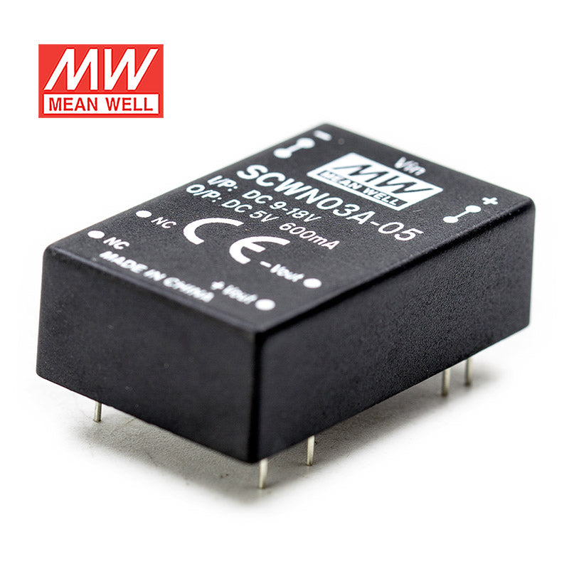 Mean Well SCWN03A-03 DC-DC Converter - 3W 9~18V DC in 3.3V out 909mA