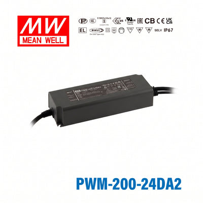 Mean Well PWM-200-24DA2 Power Supply 200W 24V DALI2 8.3A