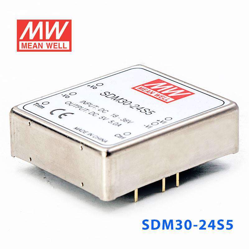Mean Well SDM30-24S5 DC-DC Converter - 25W - 18~36V in 5V out 5A - PHOTO 1