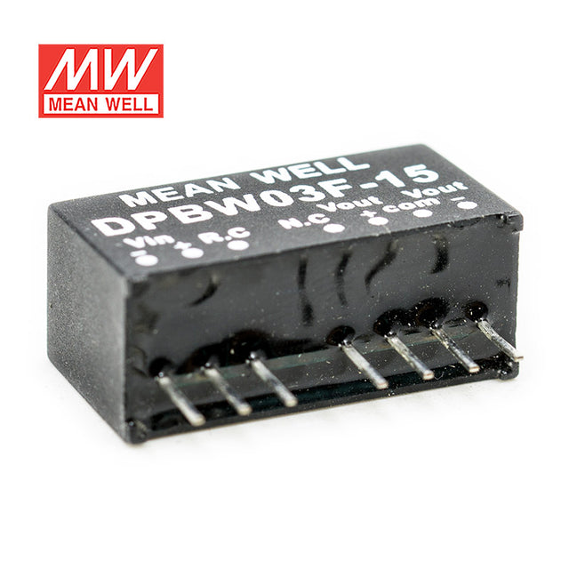 Mean Well DPBW03F-15 DC-DC Converter - 3W - 9~36V in ±15V out