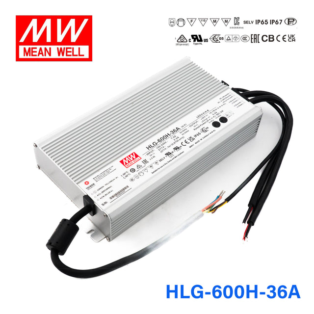 Mean Well HLG-600H-36A Power Supply 600W 36V - Adjustable