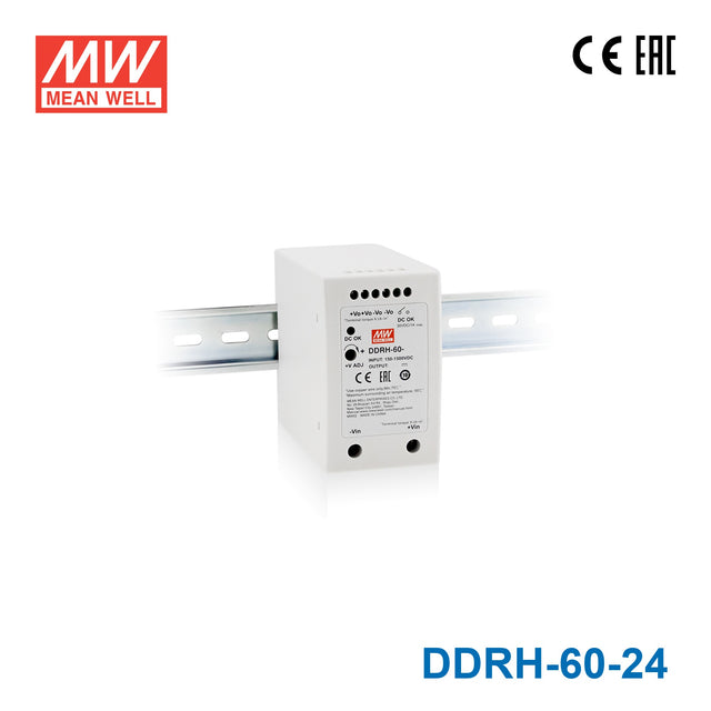 Mean Well DDRH-60-24 Ultra Wide Input DC-DC Converter, 60W 24V 2.5A