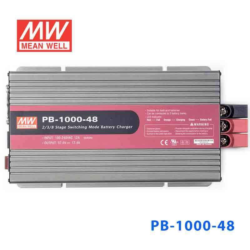 Mean Well PB-1000-48 Battery Chargers 1000W 57.6V 17.4A - 2/3/8 Stage W/PFC