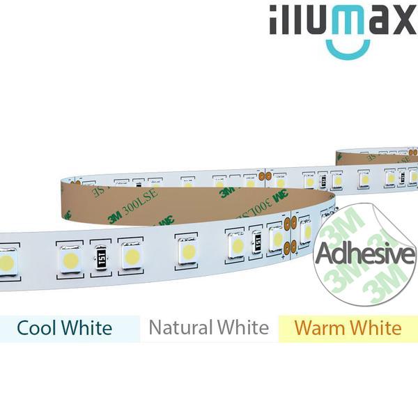 iLLUMAX LED Strip ECO+ Series 120LEDs/m (/3.28Ft) 9.6W/m (/3.28Ft) 24V - Warm White 3000K - 5m, 16.4 Package, Unit Price showing per metre (per 3.28 Ft)