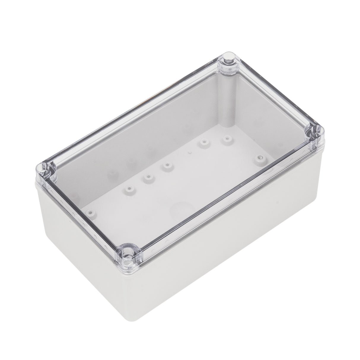 Boxco S-Series 5.91 x 9.84 x 3.94 Inches(150x250x100mm) Plastic Enclosure, IP67, IK08, PC, Transparent Cover, Screw Type