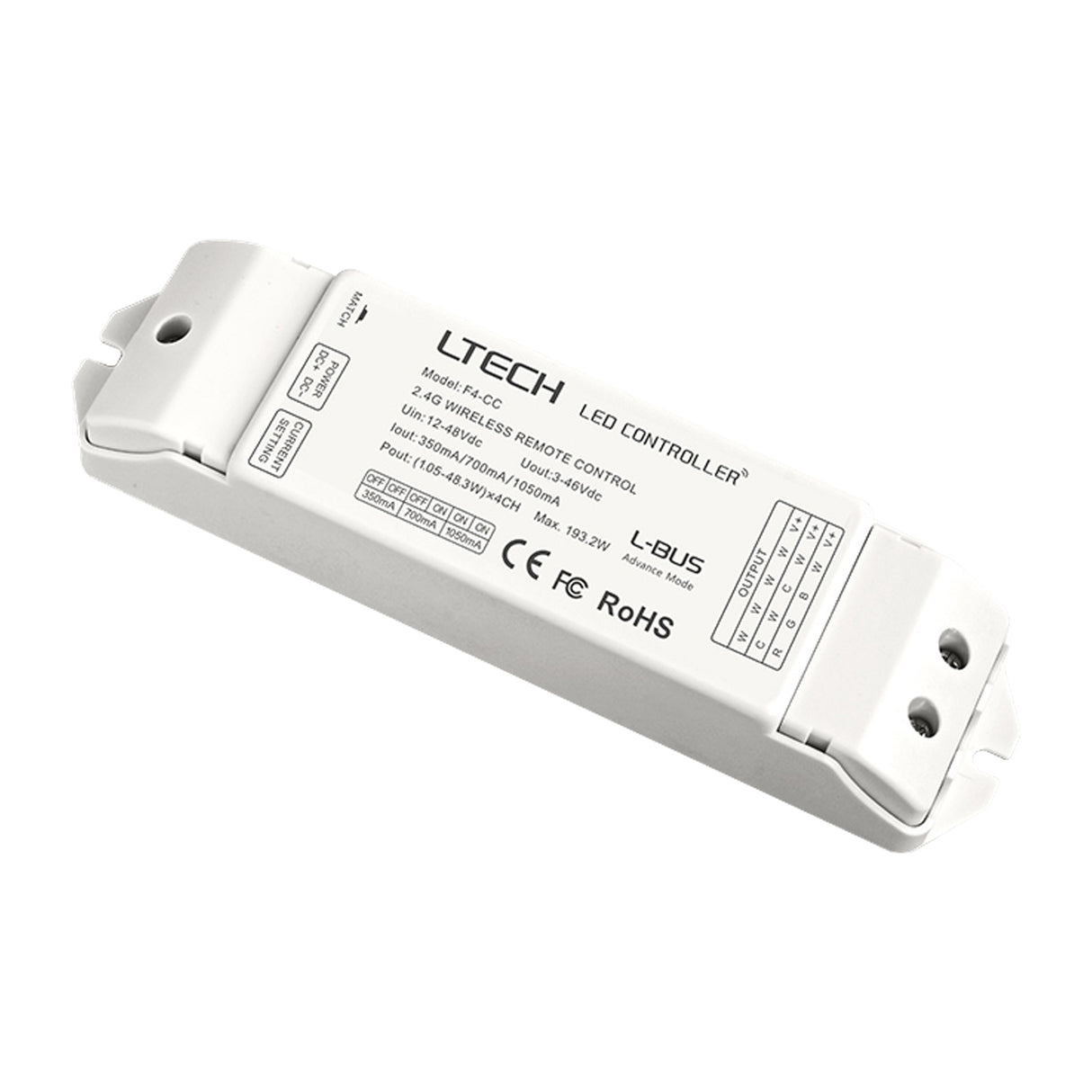 Ltech F4-CC Wireless RF Constant Current Controller - 4 Channel